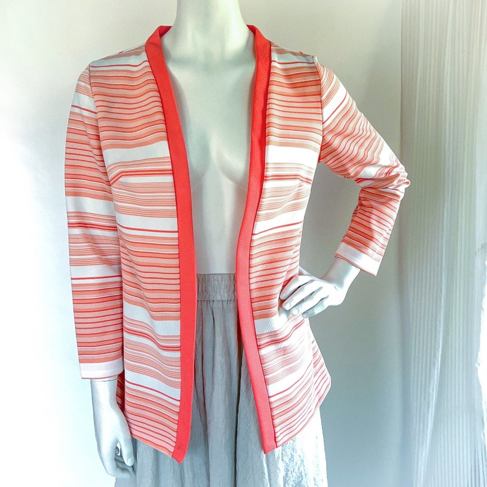 JCPenney Women's Pink / Salmon and White Layering Jacket